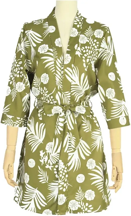 Tropical Escape Olive Shrug – Island Vibes in a Breezy Wrap